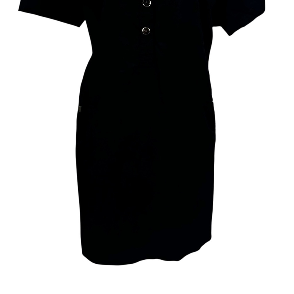 Pomander Place NEW Black Oakley Short Sleeve Relaxed Fit Mini Dress Size XS - Picture 6 of 12